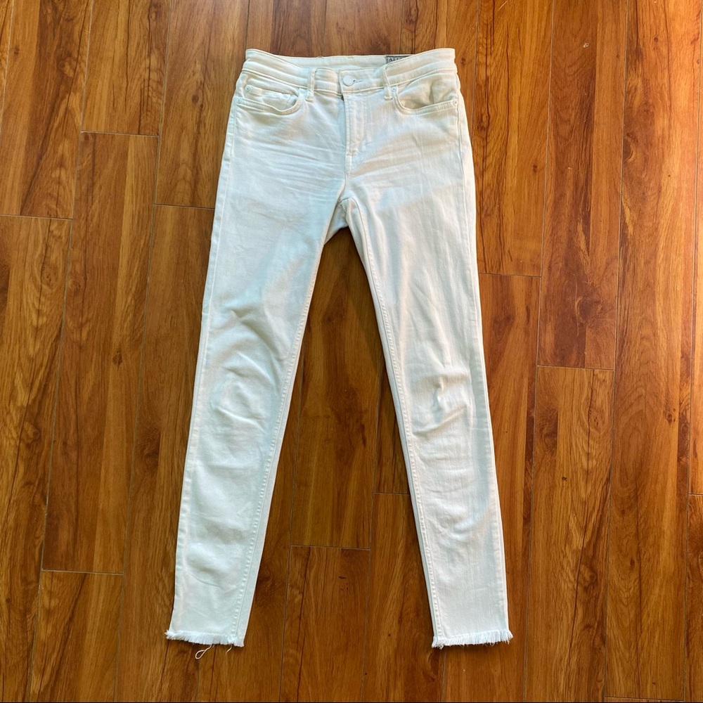 Allsaints White Fringe Hem Jeans - MAST FIT